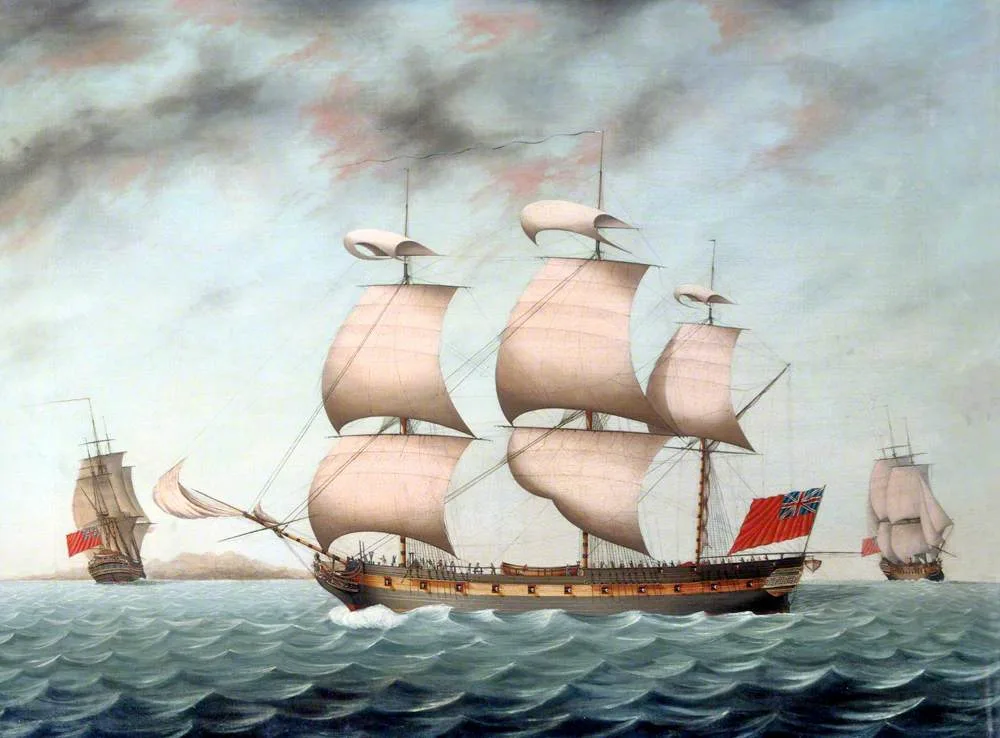 A painting of the Liverpool slave ship, Watt, active in the later 18th century
